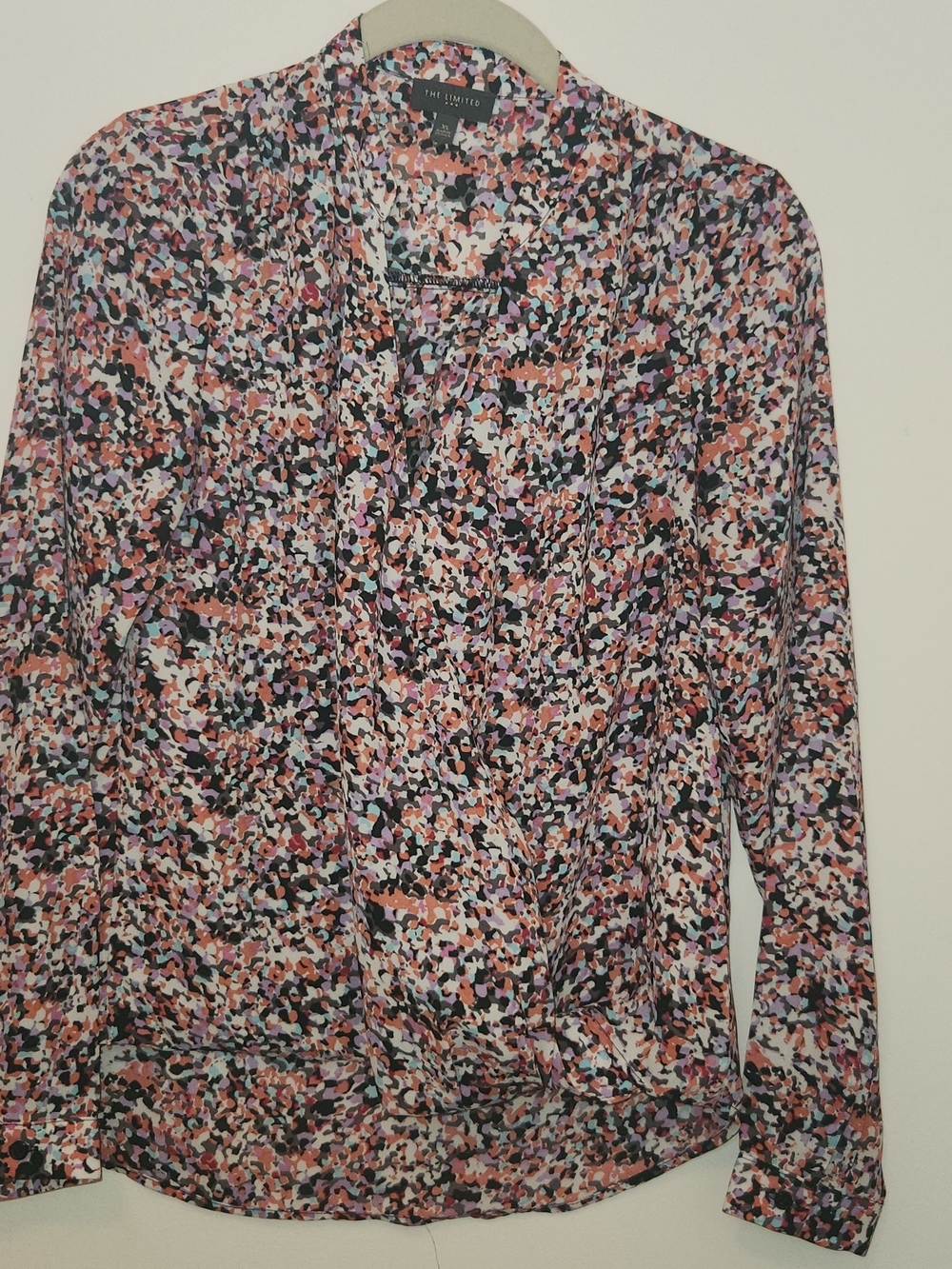 The Limited Multicolor Speckled Button-Front Blouse XS